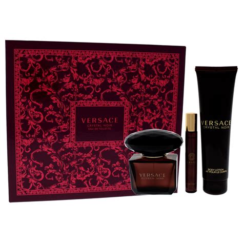 versace crystal noir gift set with bag|perfume versace crystal noir 50ml.